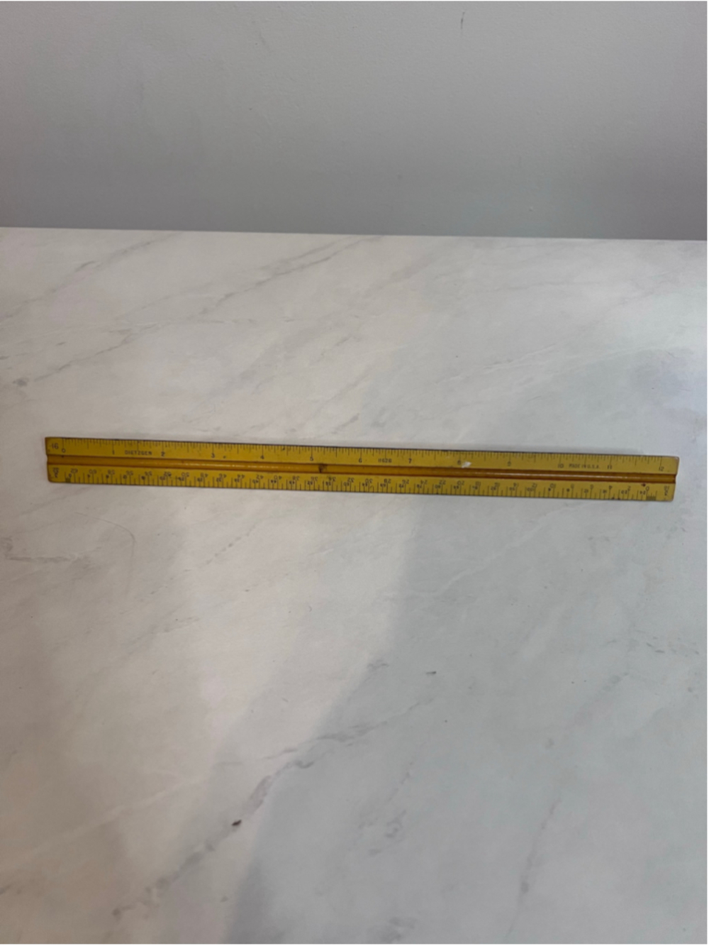 Dietzgen Vintage Triangular Architect Scale Ruler One Size Yellow Black